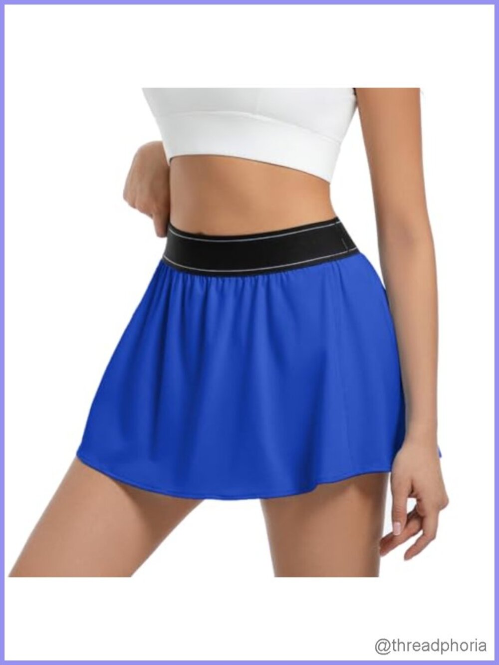 Nylon Spandex Athletic Skort Women Tennis Golf Skirt with Shorts Liner Pocket